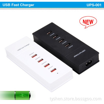 USB Fast Charger for iPad, iPhone, GPS, MP3 etc with Smart IC Inside (UPS-001A)